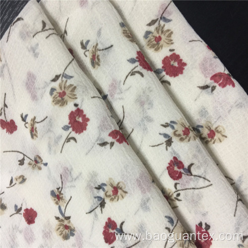 Floral Printed 100% Polyester Chiffon Crepe Textile